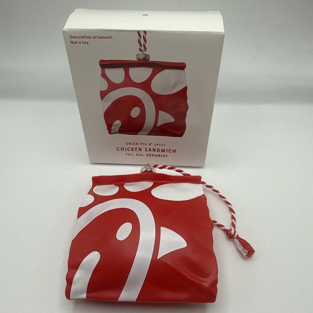 Chick-fil-A Spicy Chicken Sandwich Bag Holiday Ornament 2025 LIMITED EDITION